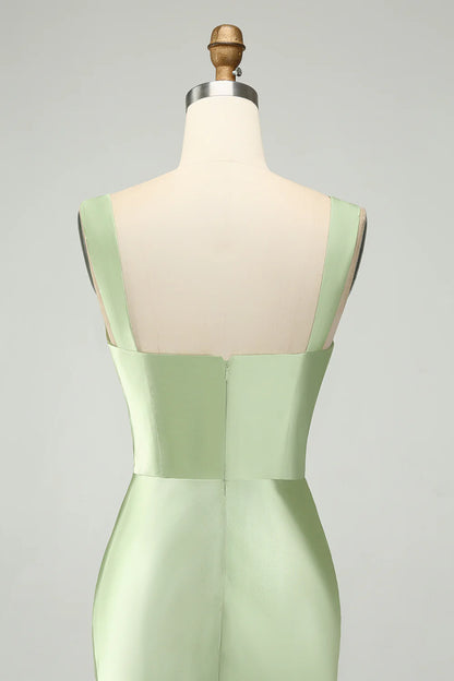 Mermaid Asymmetrical Satin Bridesmaid Dress