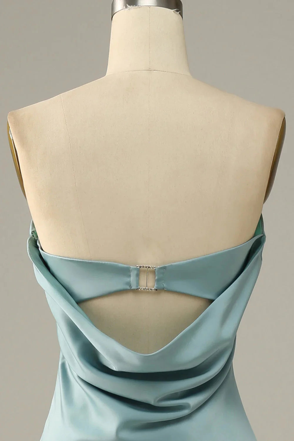 Mermaid Strapless Floor Length Satin Bridesmaid Dress