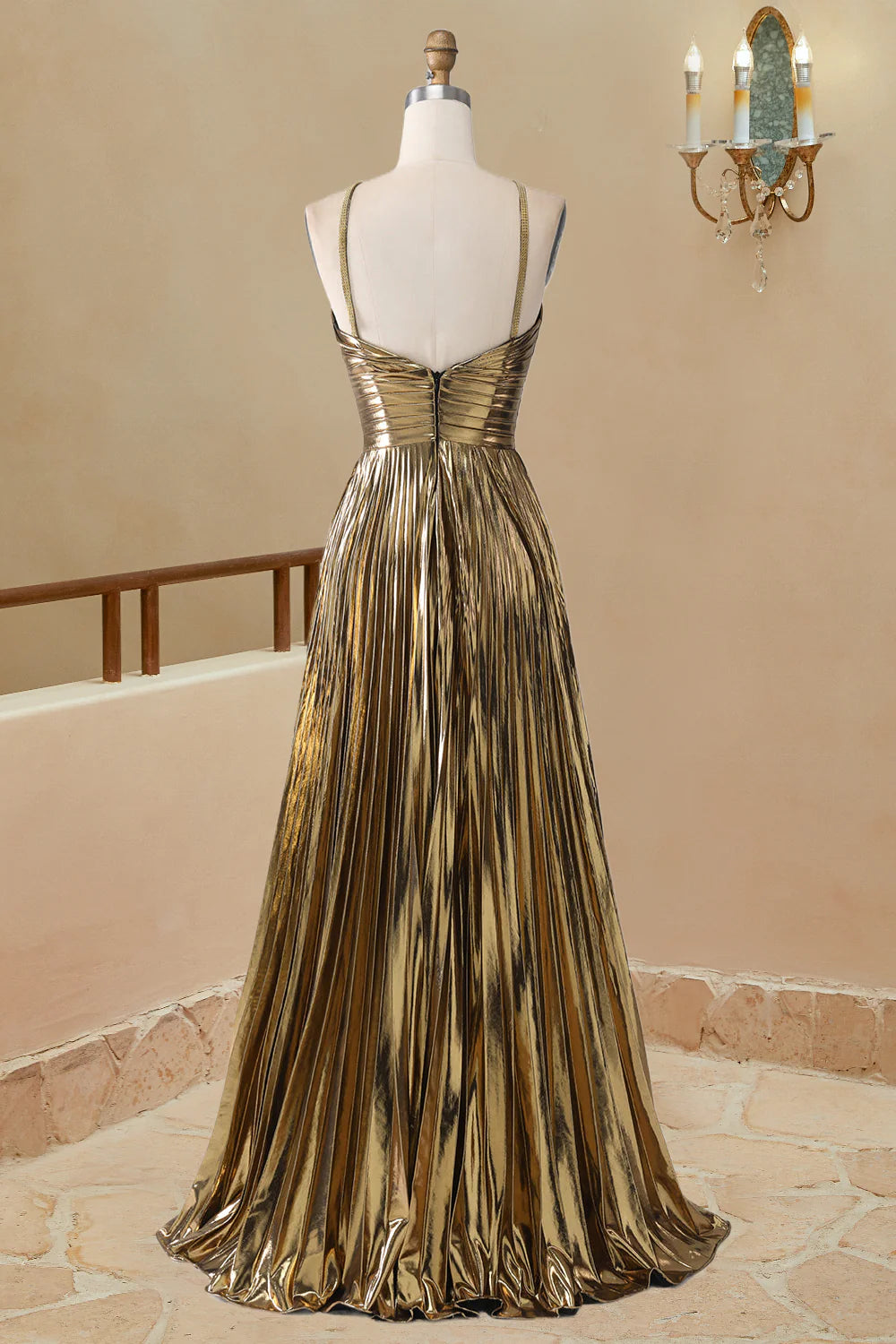 Satin Sleeveless Ball Dress A-line Simple Long Formal Dress