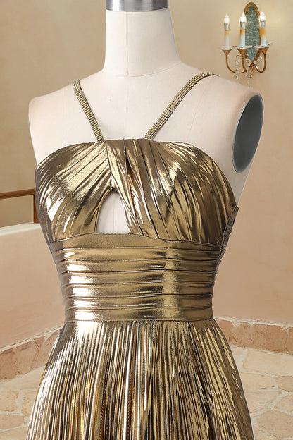 Satin Sleeveless Ball Dress A-line Simple Long Formal Dress