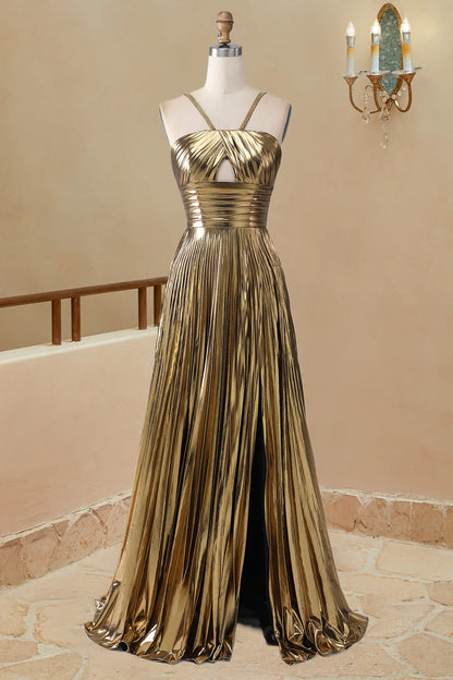Satin Sleeveless Ball Dress A-line Simple Long Formal Dress
