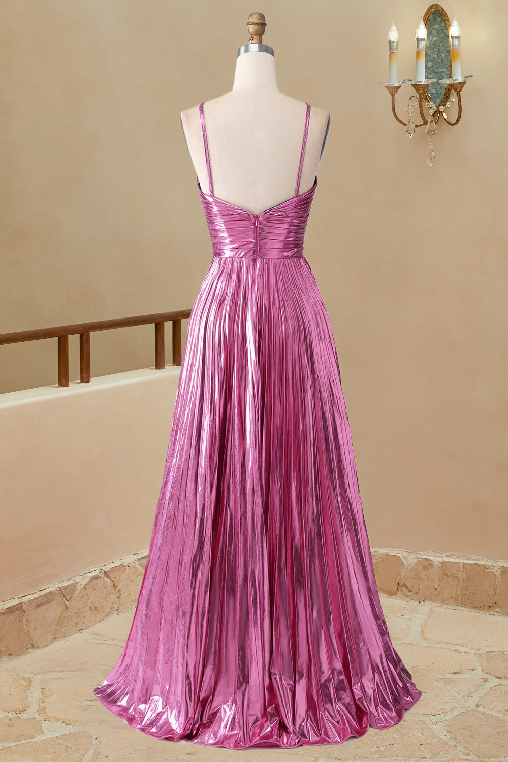 Satin Sleeveless Ball Dress A-line Simple Long Formal Dress