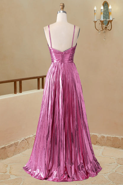 Satin Sleeveless Ball Dress A-line Simple Long Formal Dress
