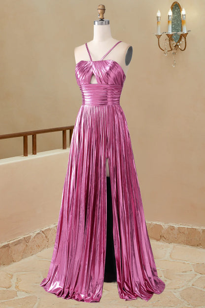 Satin Sleeveless Ball Dress A-line Simple Long Formal Dress