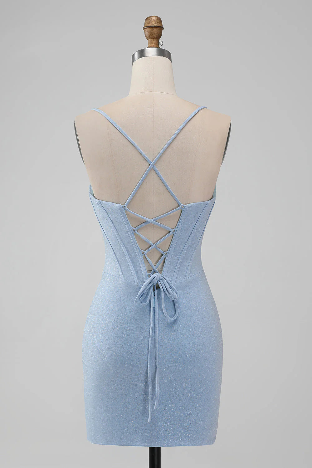 Bodycon Spaghetti Straps Corset Short Homecoming Dress