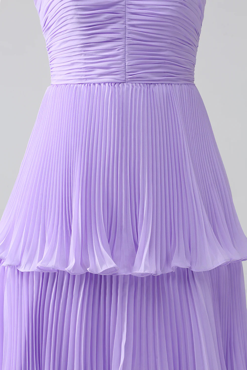 A-Line Sweetheart Tiered Floor Length Chiffon Bridesmaid Dress