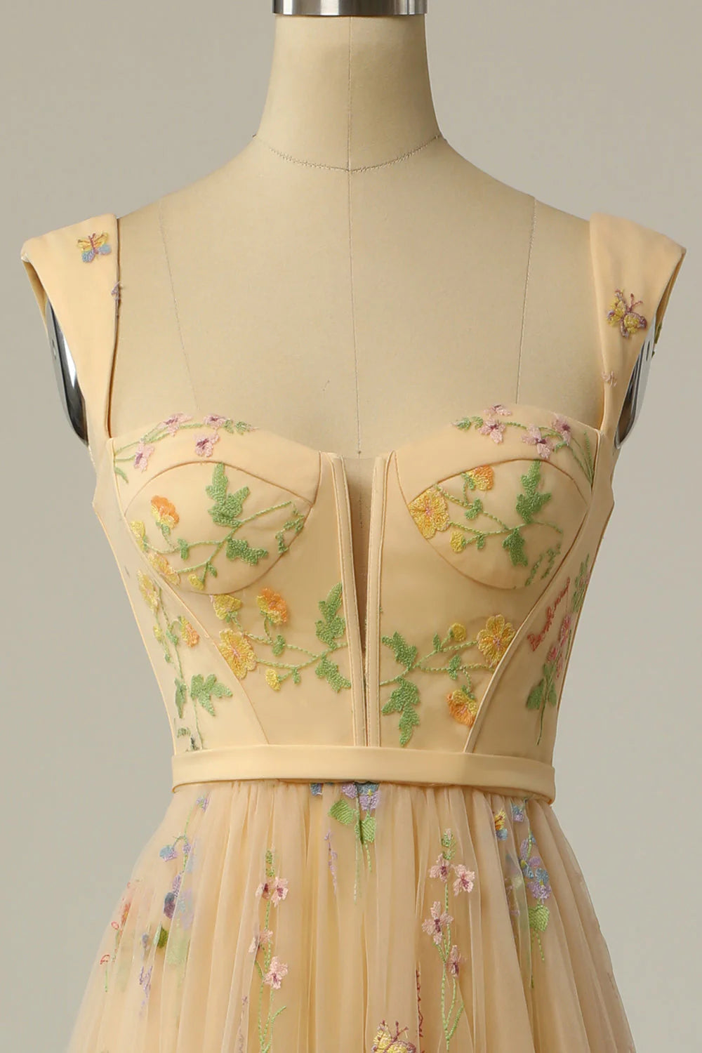 Cute Sweetheart Shoulder Straps Back to School Party Dress A-line sheer tea length