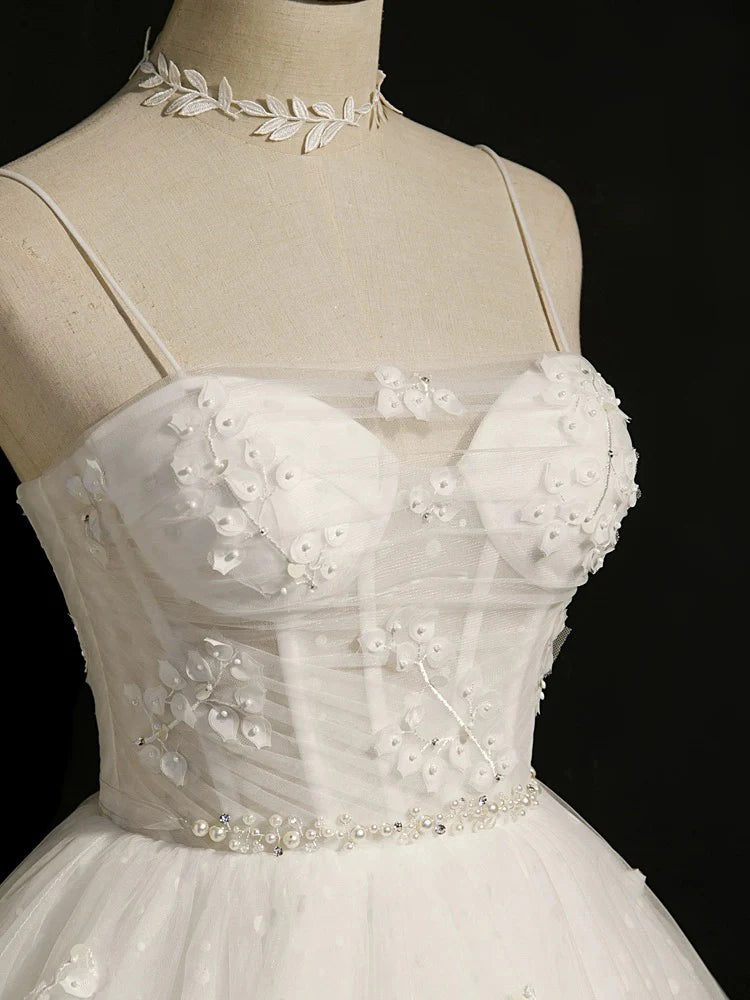 Sweetheart Neck Tulle Lace Short  Homecoming Dress