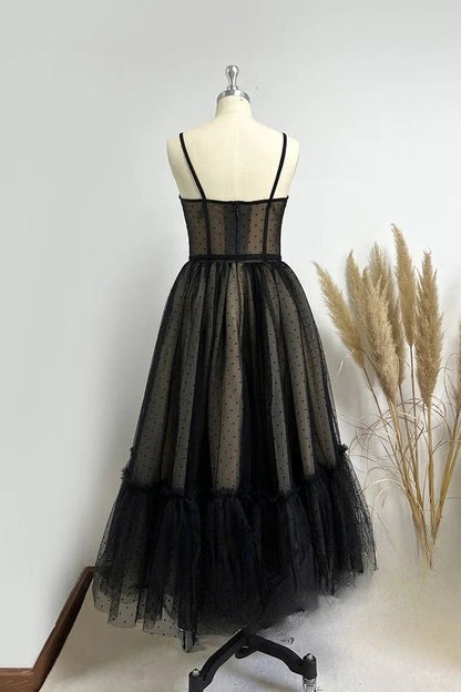 New Back to School Party Dress A-line sheer with thin shoulder straps