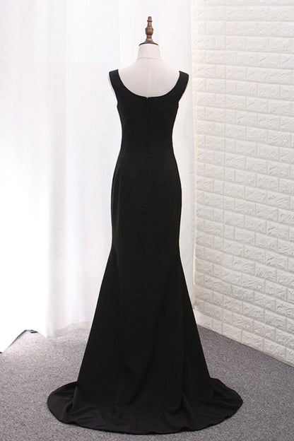 New Square Neck Evening Dress Satin Mermaid Ball Evening Dress