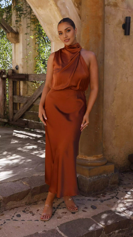 Noble and elegant high neckline with pleats and asymmetrical shoulders, hidden zipper Prom Dresses