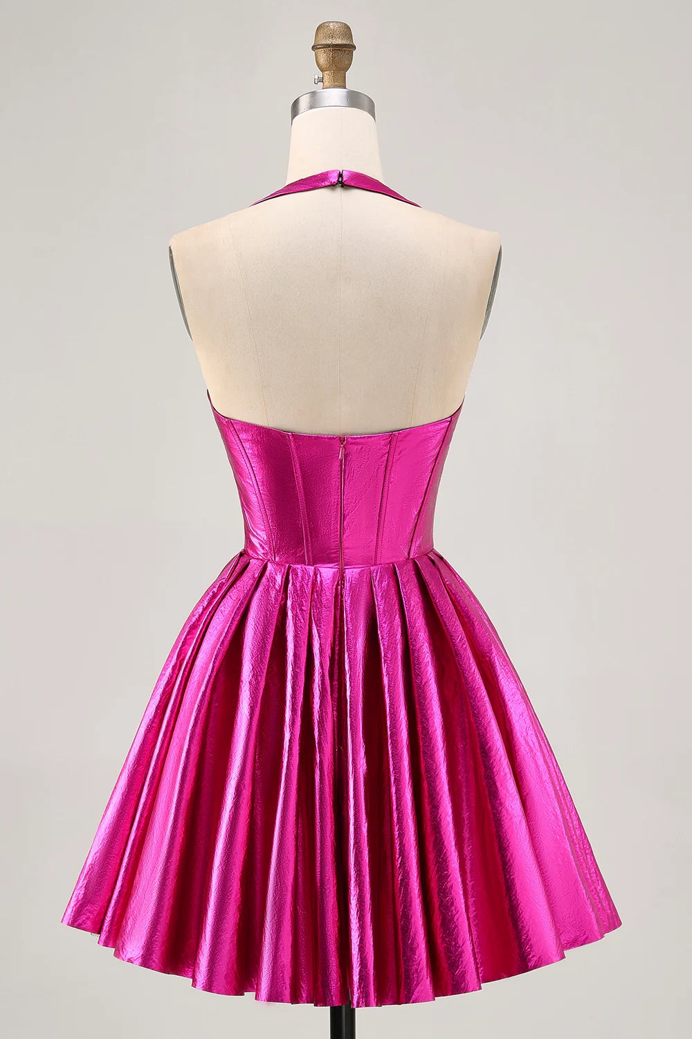 OKBBN A-line backless corset with pleats, classic silhouette Homecoming Dresses