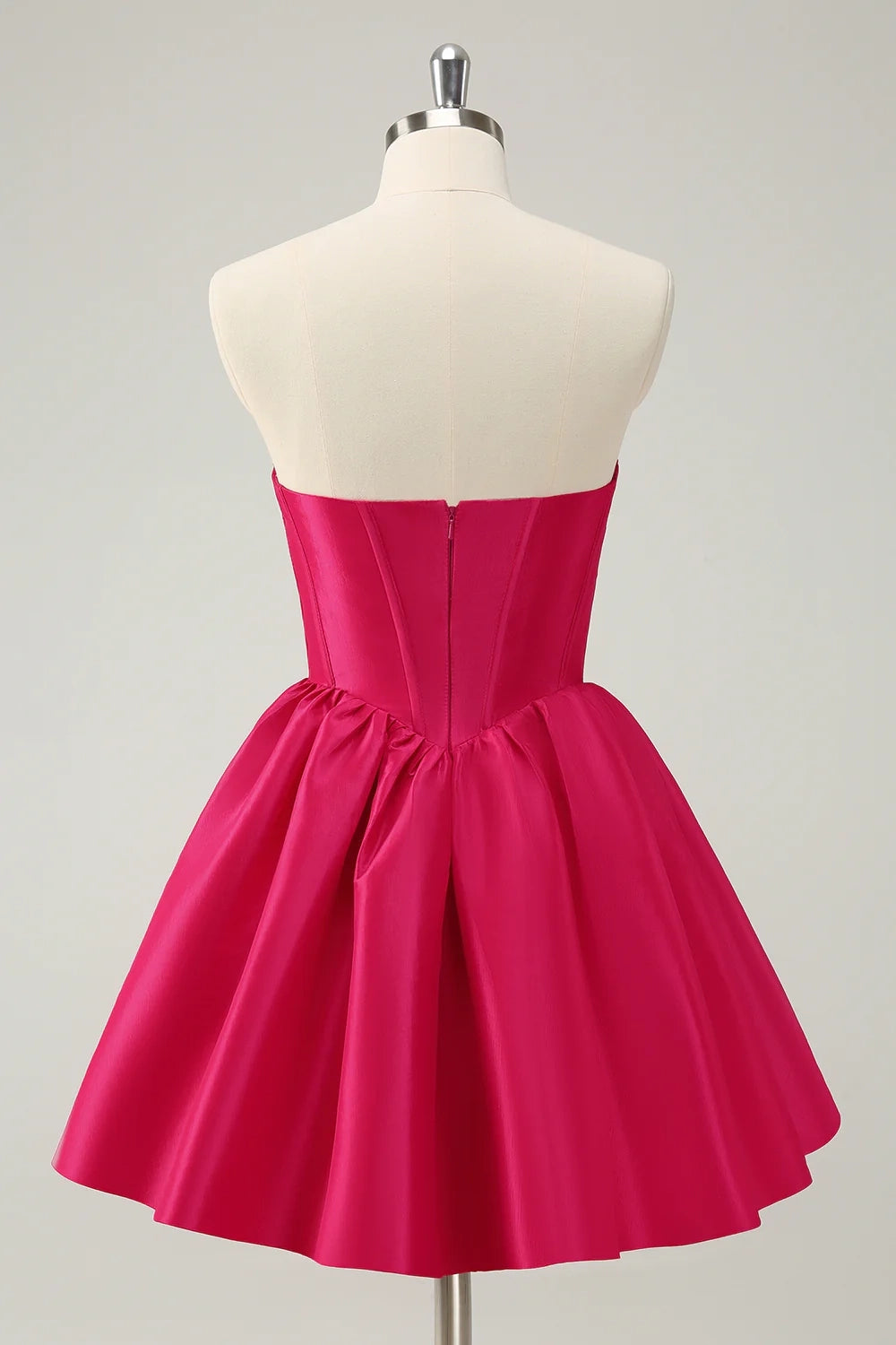 OKBBN Cute A-Shape Sweetheart Corset Short Homecoming Dresses