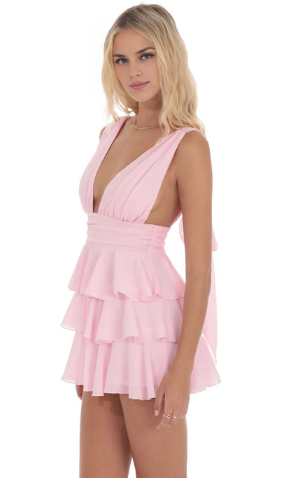 OKBBN Cute Layered Low cut Ruffle Hemp Homecoming Dresses