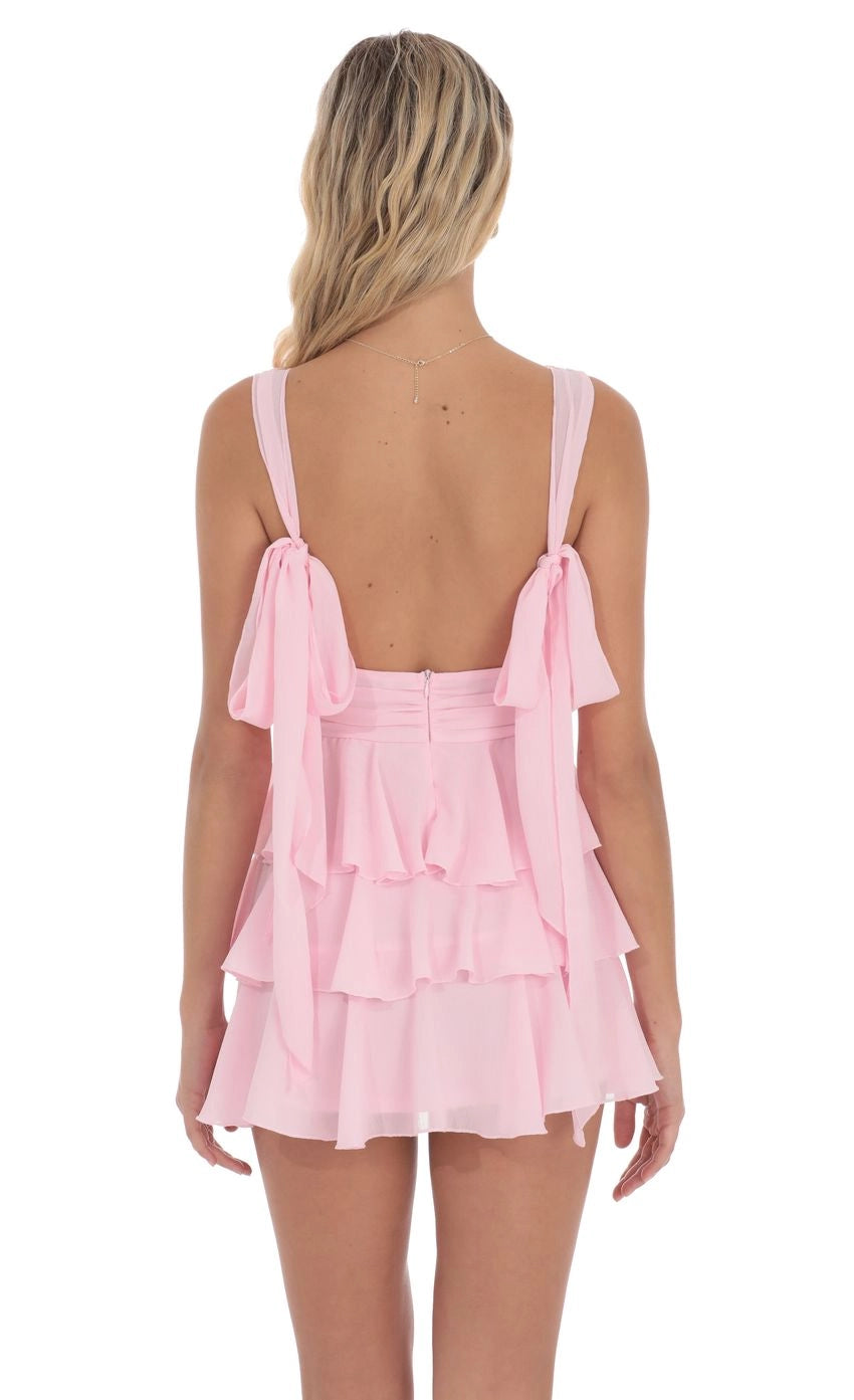 OKBBN Cute Layered Low cut Ruffle Hemp Homecoming Dresses