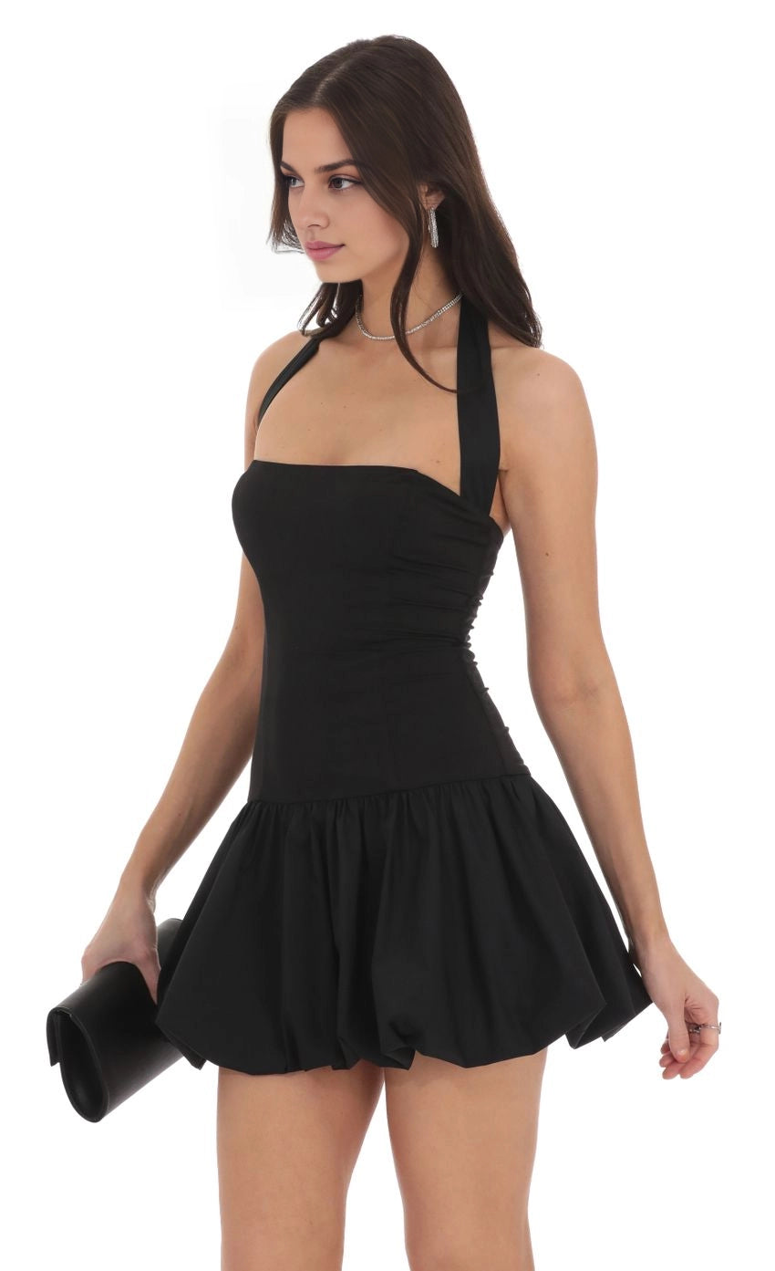 OKBBN Cute Sleeveless Wide Shoulder Strap Bubble Skirt Homecoming Dresses
