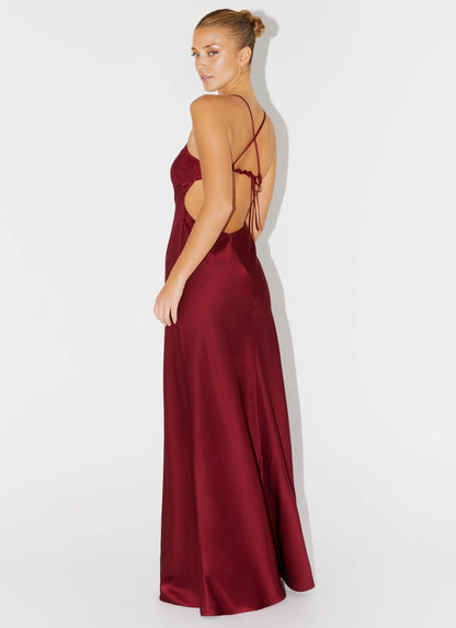 OKBBN Elegant Heart shaped Collar Lock Eye Front Lace Satin Thin Shoulder Straps Homecoming Dresses