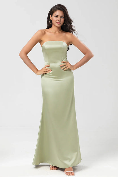 OKBBN Elegant Mermaid Off Shoulder and Satin Bridesmaid Dresses