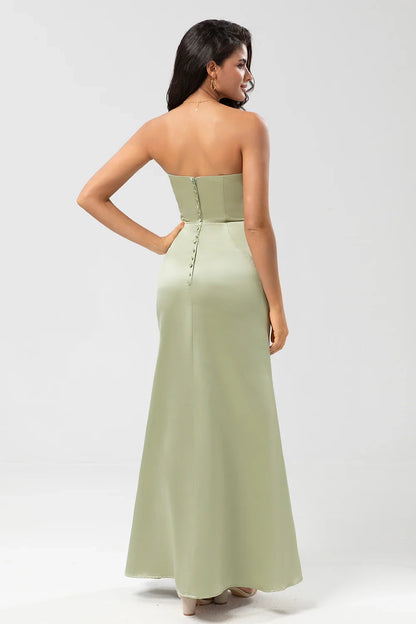 OKBBN Elegant Mermaid Off Shoulder and Satin Bridesmaid Dresses