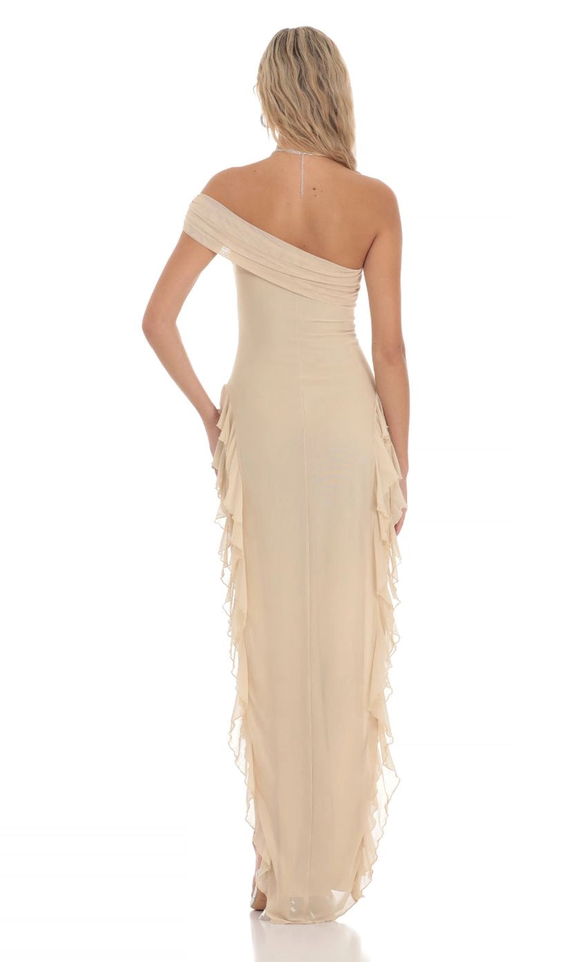 OKBBN Elegant Mesh Ruffle Off Shoulder Homecoming Dresses