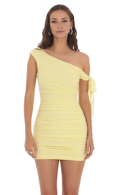 OKBBN Elegant One Shoulder Sleeveless Off Shoulder Ruffle Tight Homecoming Dresses