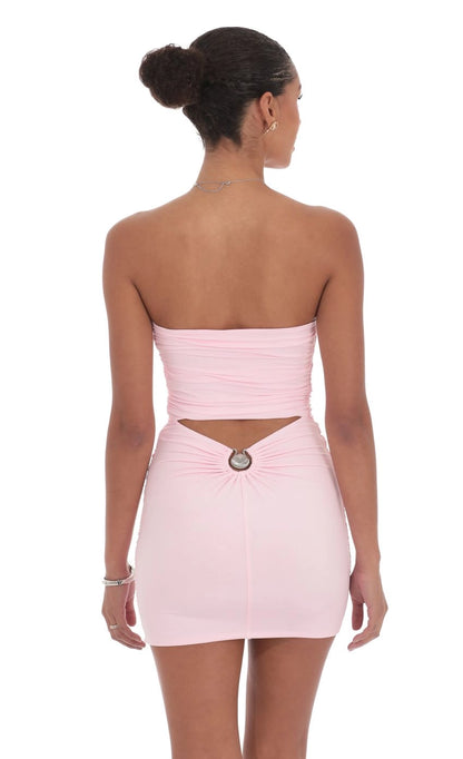 OKBBN Elegant Shell Decor Tight Fold Homecoming Dresses