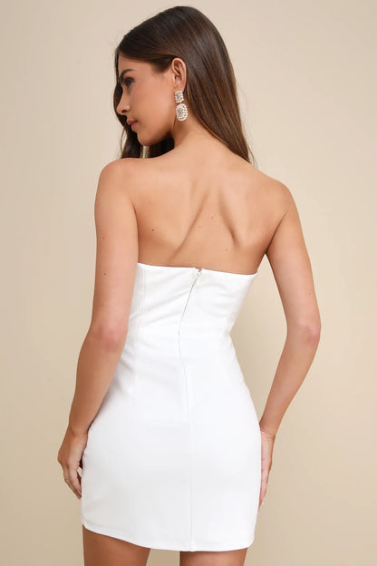 OKBBN Elegant Short Off Shoulder Tight Mini Homecoming Dresses