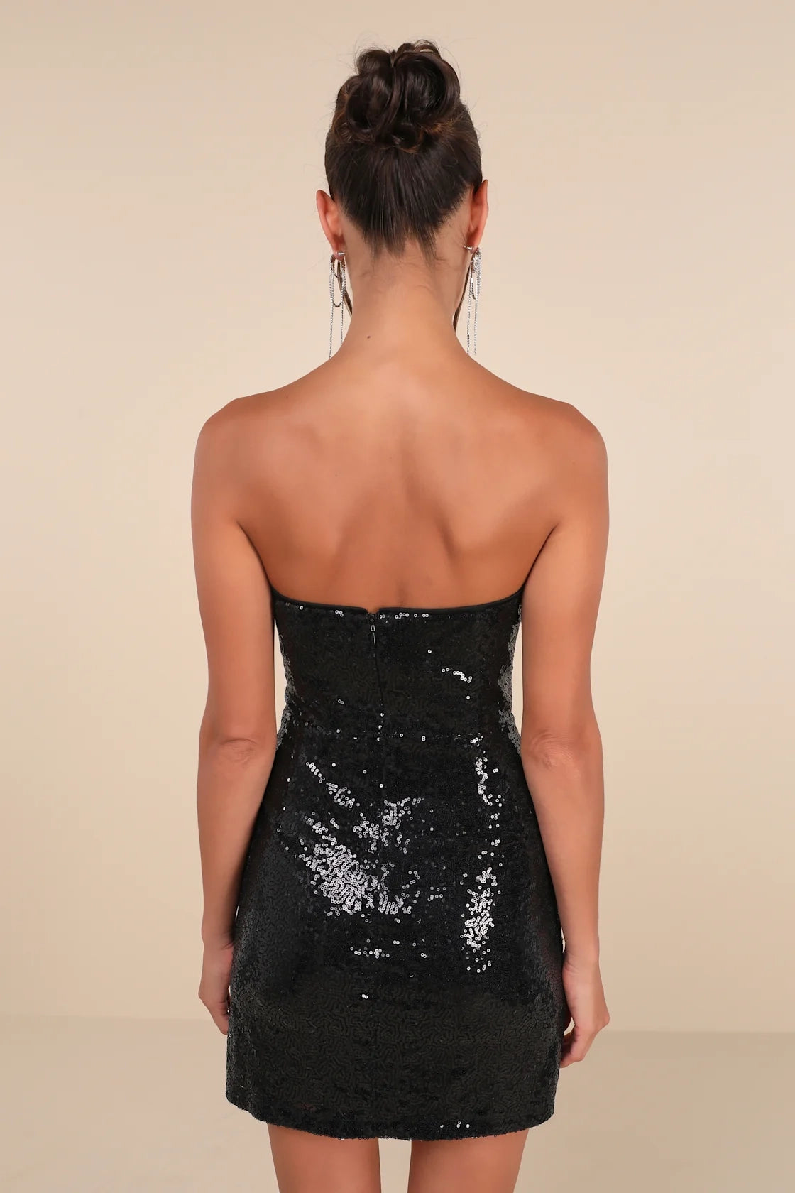 OKBBN Elegant Short Slim Fit Sparkling Glitter Off Shoulder Mini Homecoming Dresses
