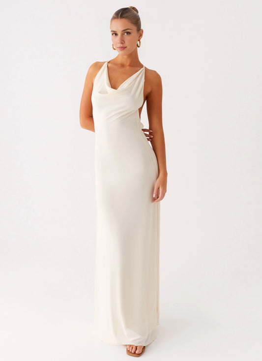 OKBBN Elegant Slimming Pendant Collar Cross Back Homecoming Dresses