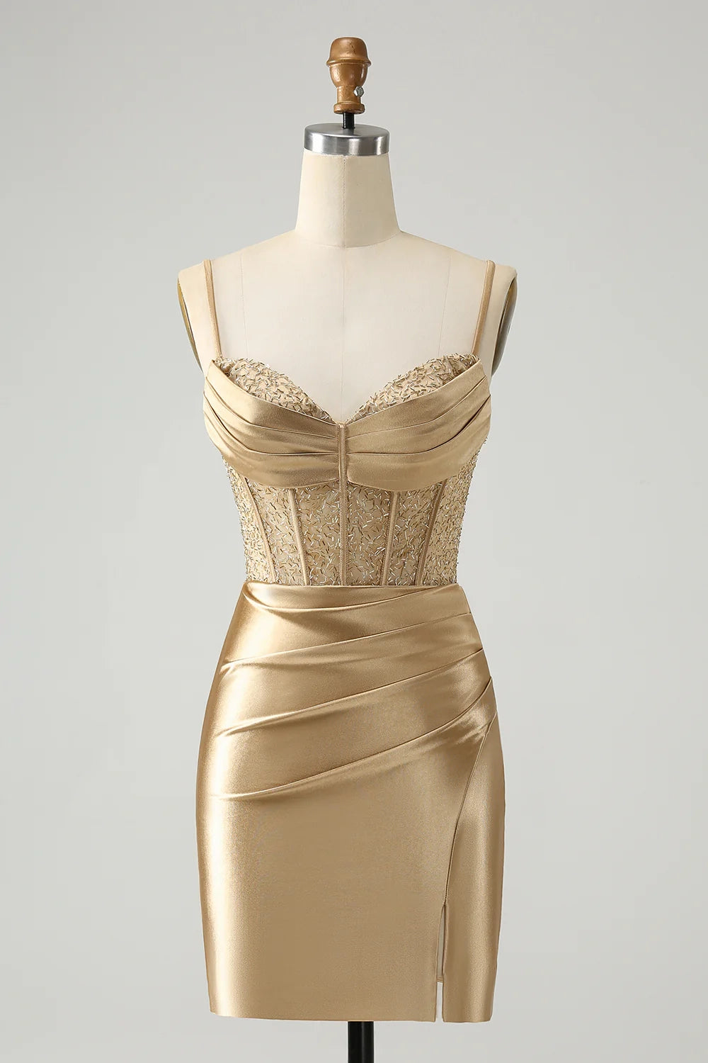 OKBBN Elegant Slimming Tight corset Short Style Back Strap Homecoming Dresses