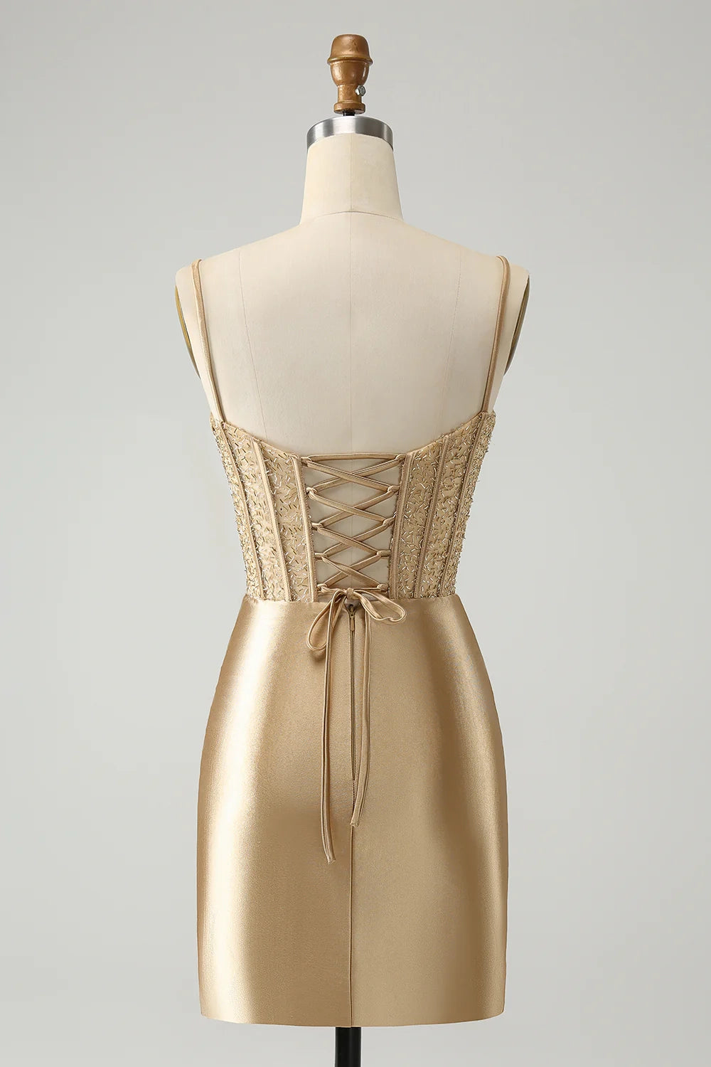 OKBBN Elegant Slimming Tight corset Short Style Back Strap Homecoming Dresses