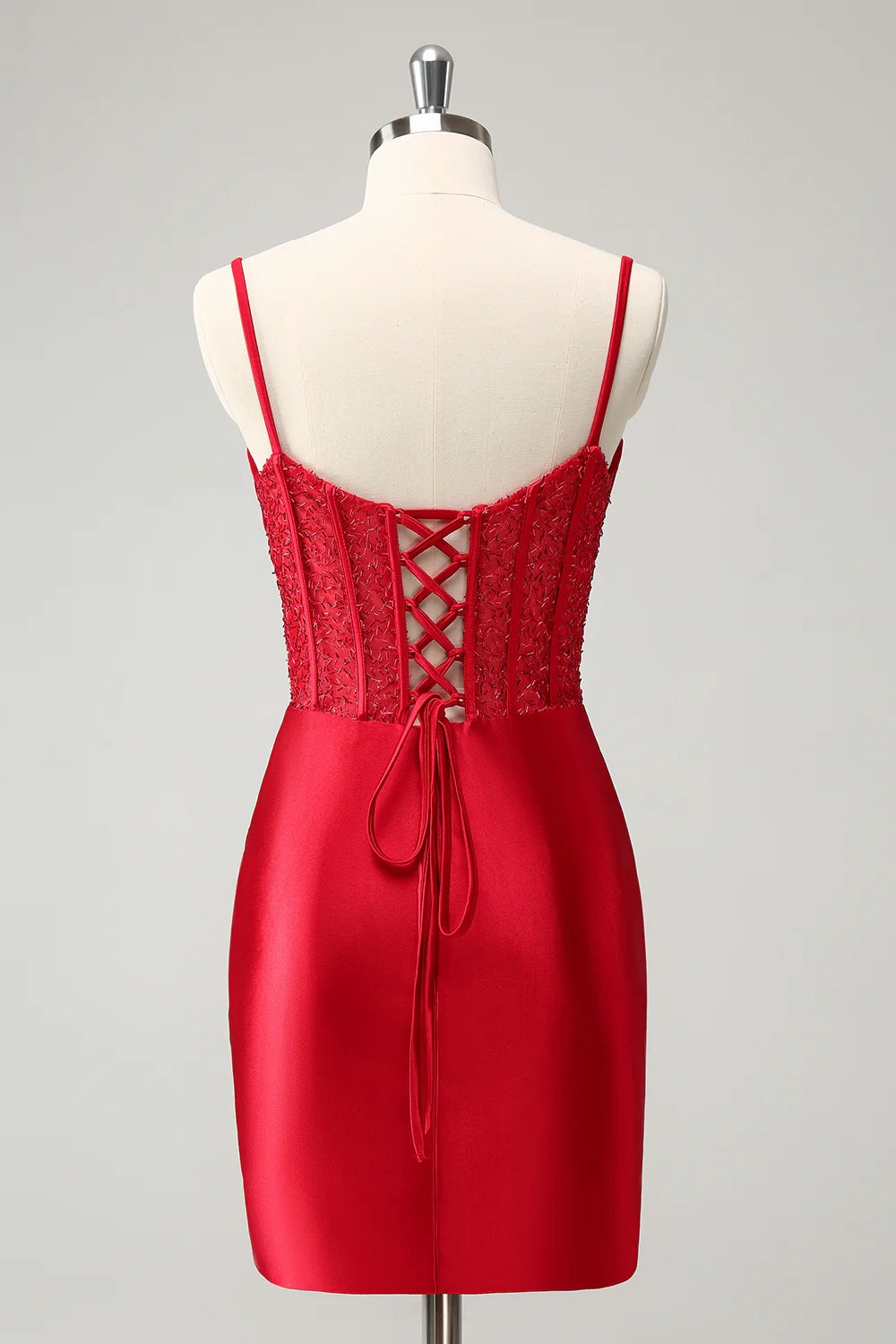 OKBBN Elegant Tight corset Short Back Strap Homecoming Dresses