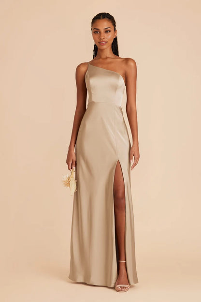 OKBBN Fashionable and Elegant Single Shoulder Collar with Thin Shoulder Strap and Hollow Prom Dresses