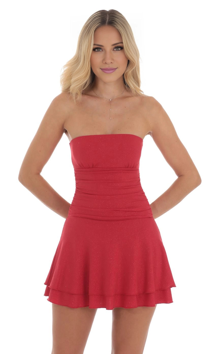 OKBBN Flash Off Shoulder Ruffle A-line Homecoming Dresses