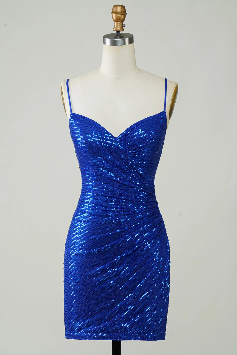 OKBBN Shining Slimming Tight Strap Sparkling Short Homecoming Dresses