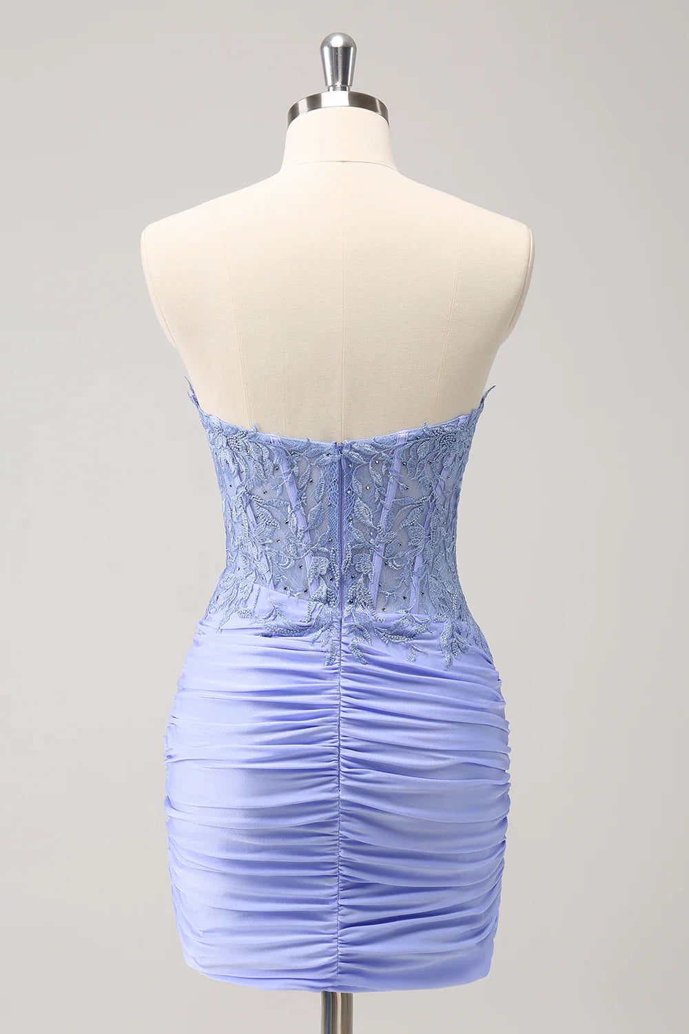OKBBN Shining Tight Sweetheart Waist Short Fold Homecoming Dresses