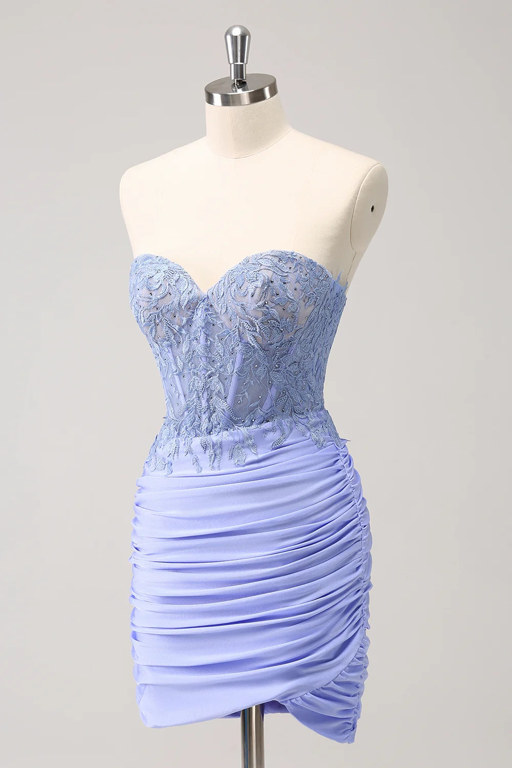 OKBBN Shining Tight Sweetheart Waist Short Fold Homecoming Dresses