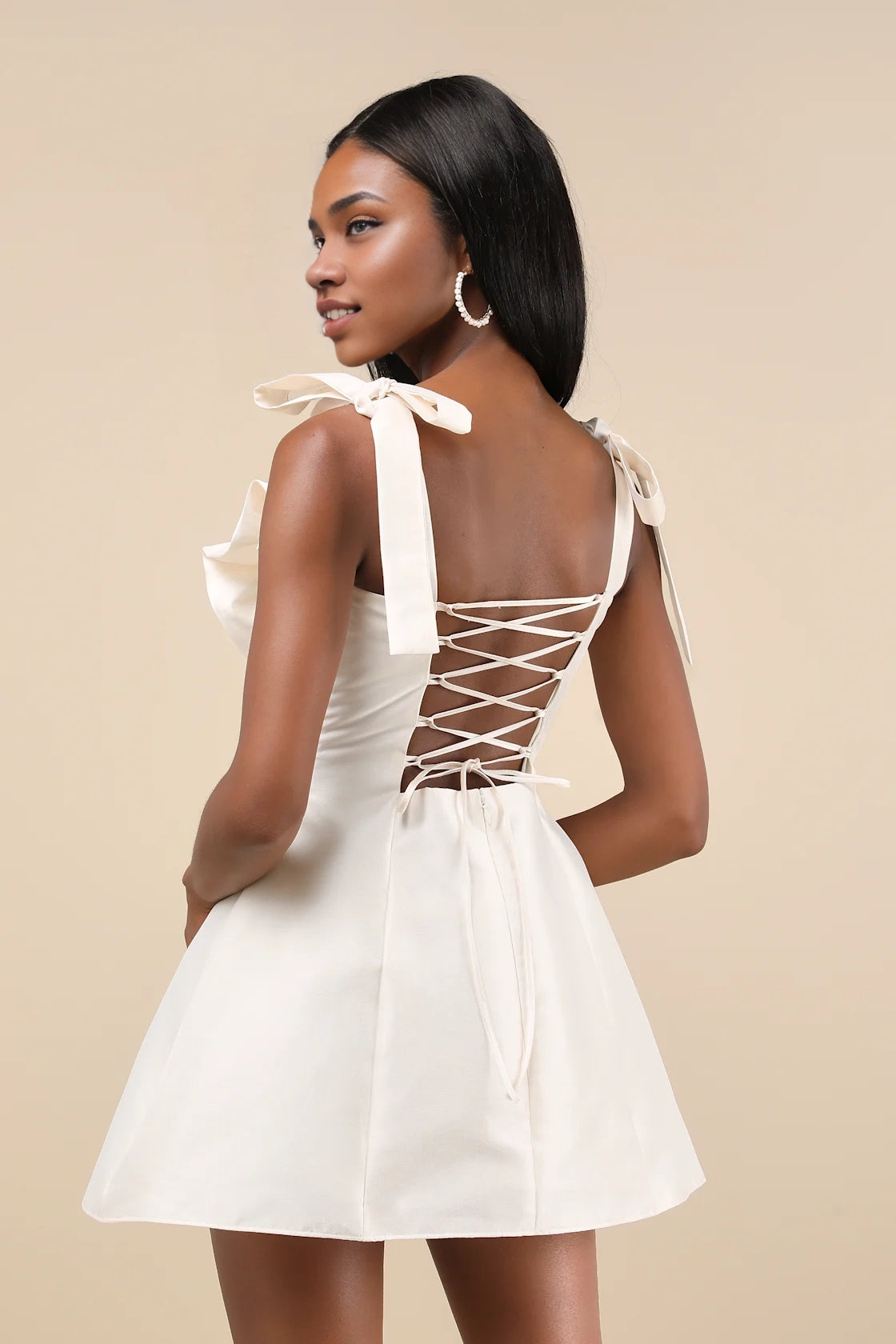 OKBBN Taff Wide Shoulder Straps Heart shaped Collar Tight corset Gauze Homecoming Dresses