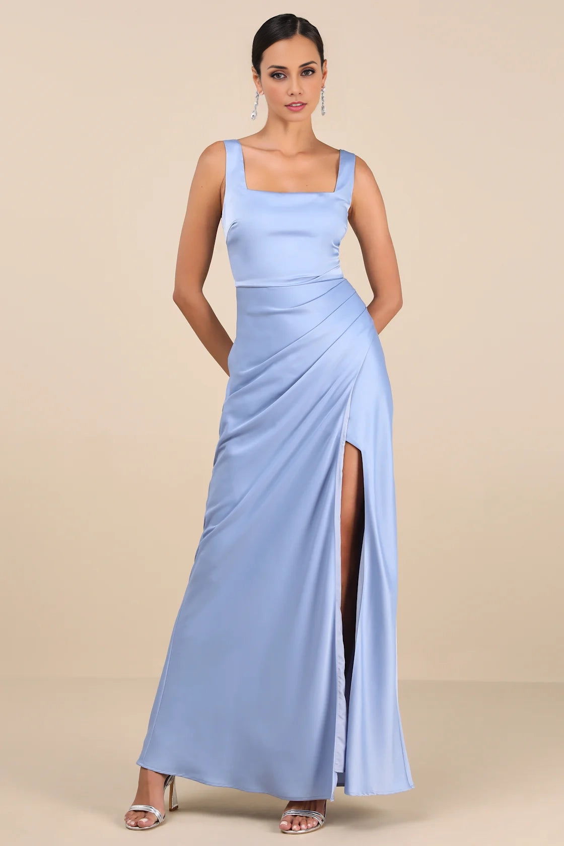 OKBBN Elegant Corset Slimming Skirt with Satin Square Neck Homecoming Dresses