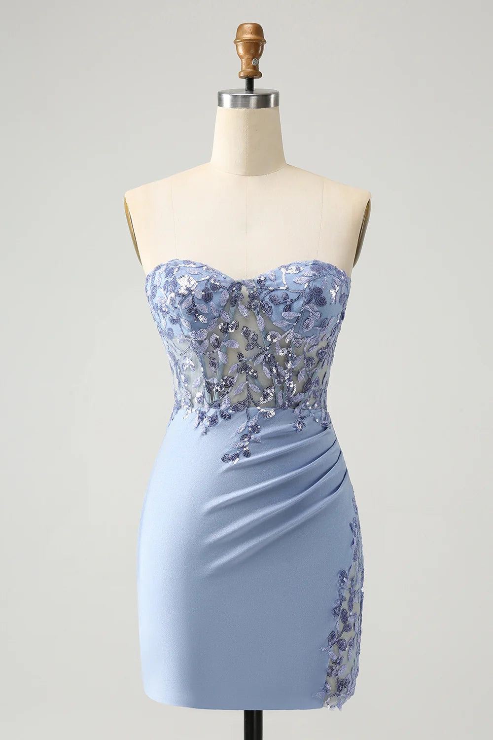 OKBBN Fashion Tight Sweetheart Waist Short Glitter Homecoming Dresses