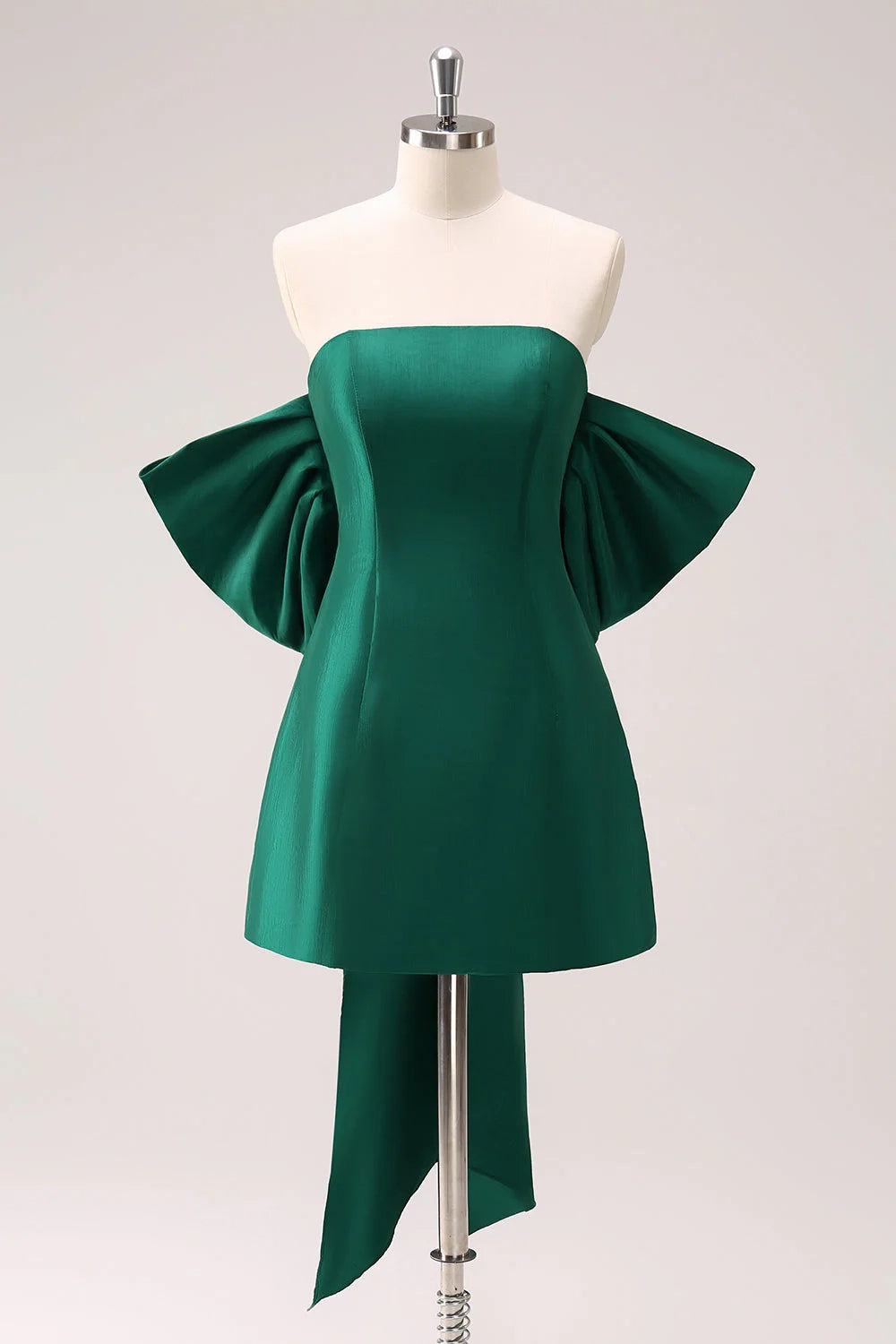 OKBBN elegant A-line off shoulder short bow Homecoming Dresses