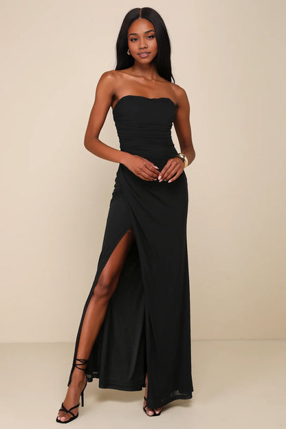 OKBBN elegant slim fit sleeveless mesh off shoulder pleated Homecoming Dresses