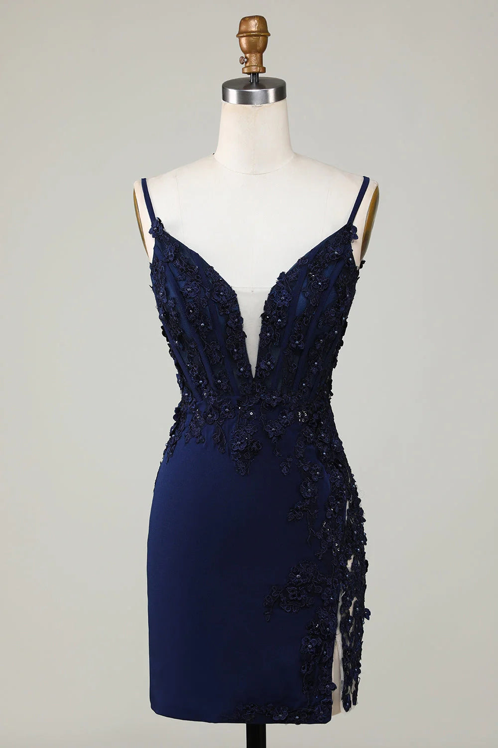 OKBBN's Sparkling Lace Tight Corset Short Homecoming Dresses with Full Charm