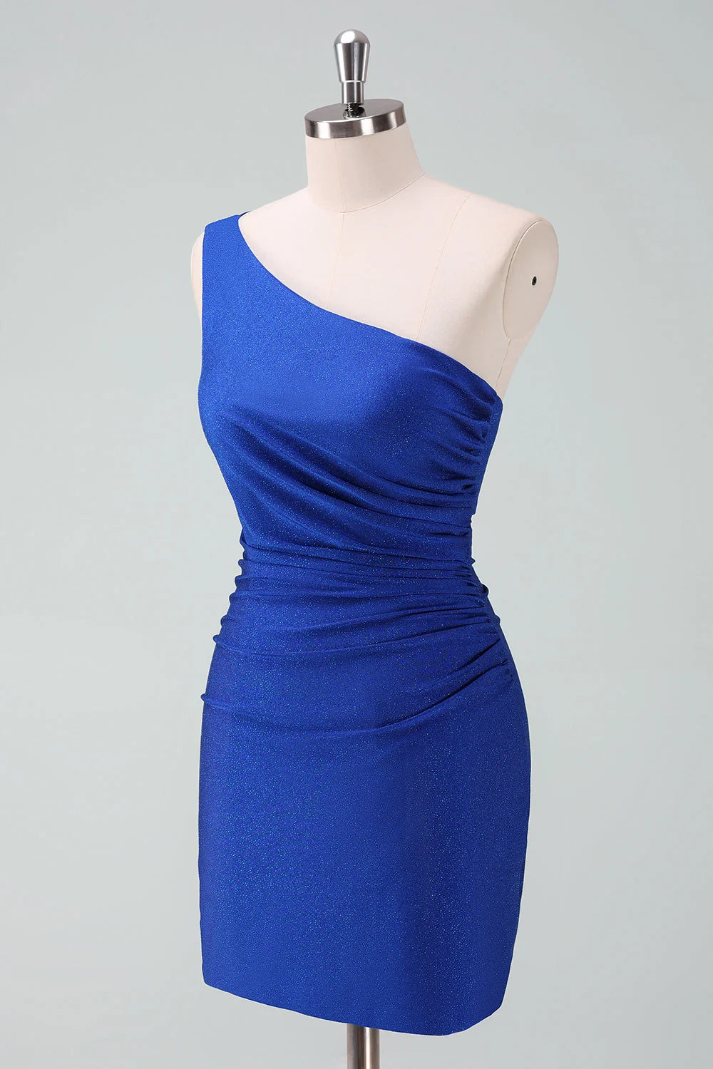 OKBBN's charming one shoulder tight pleated short Homecoming Dresses