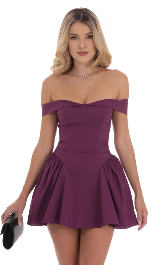 OKBBN's charming short sleeveless off shoulder slimming Homecoming Dresses