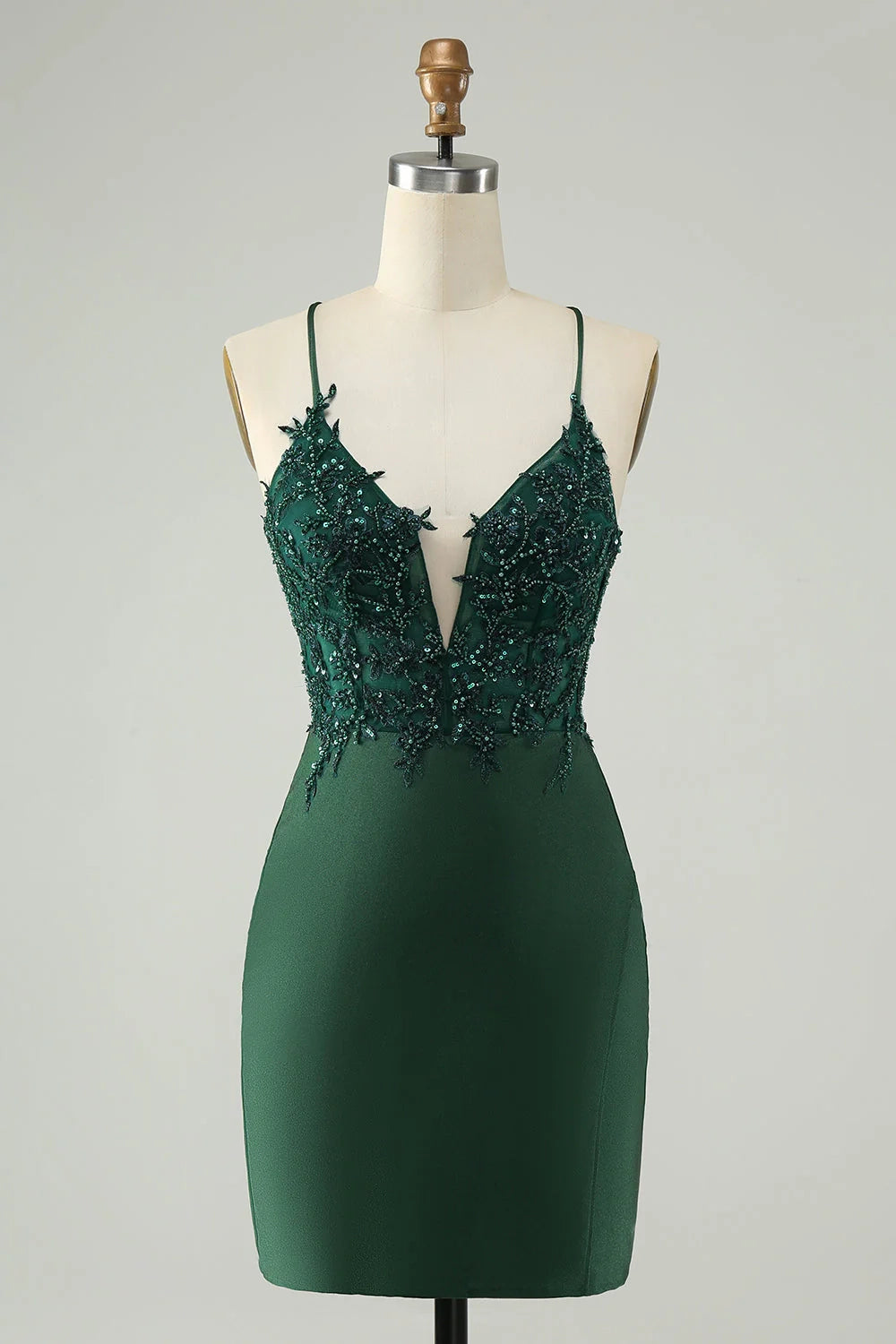 OKBBN's eye-catching fashion tight V-neck short bead Homecoming Dresses