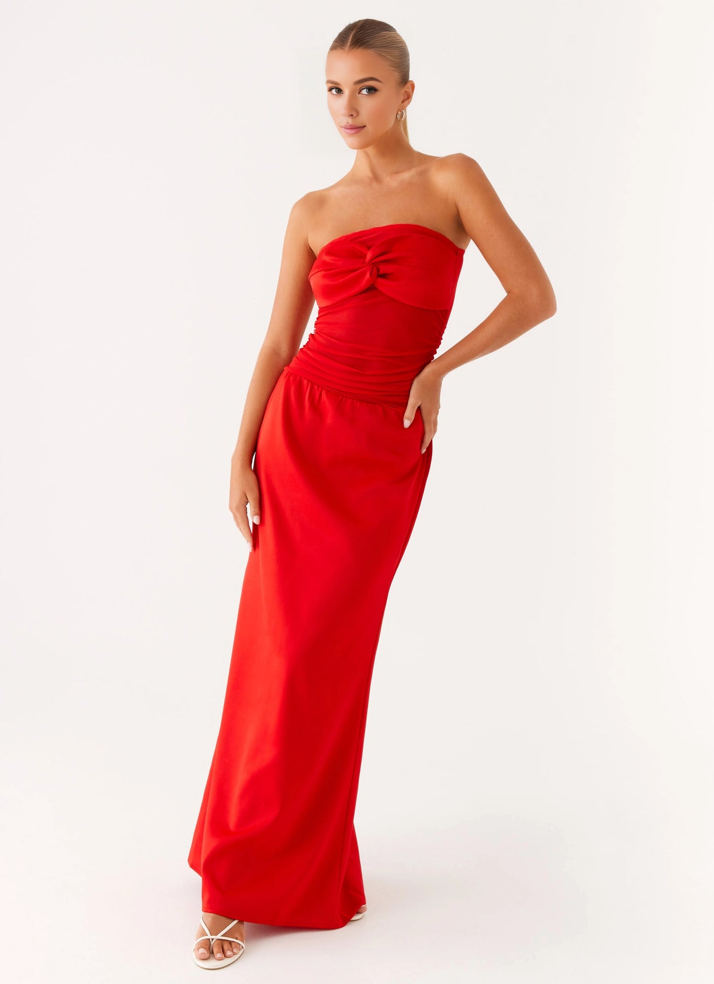 OKBBN's bold and beautiful off shoulder pleated semi transparent tight corset Prom Dresses