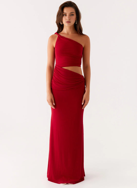 OKBBN's bold and exquisite straight neck side hollowed out slim fit Prom Dresses