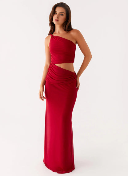 OKBBN's bold and exquisite straight neck side hollowed out slim fit Prom Dresses