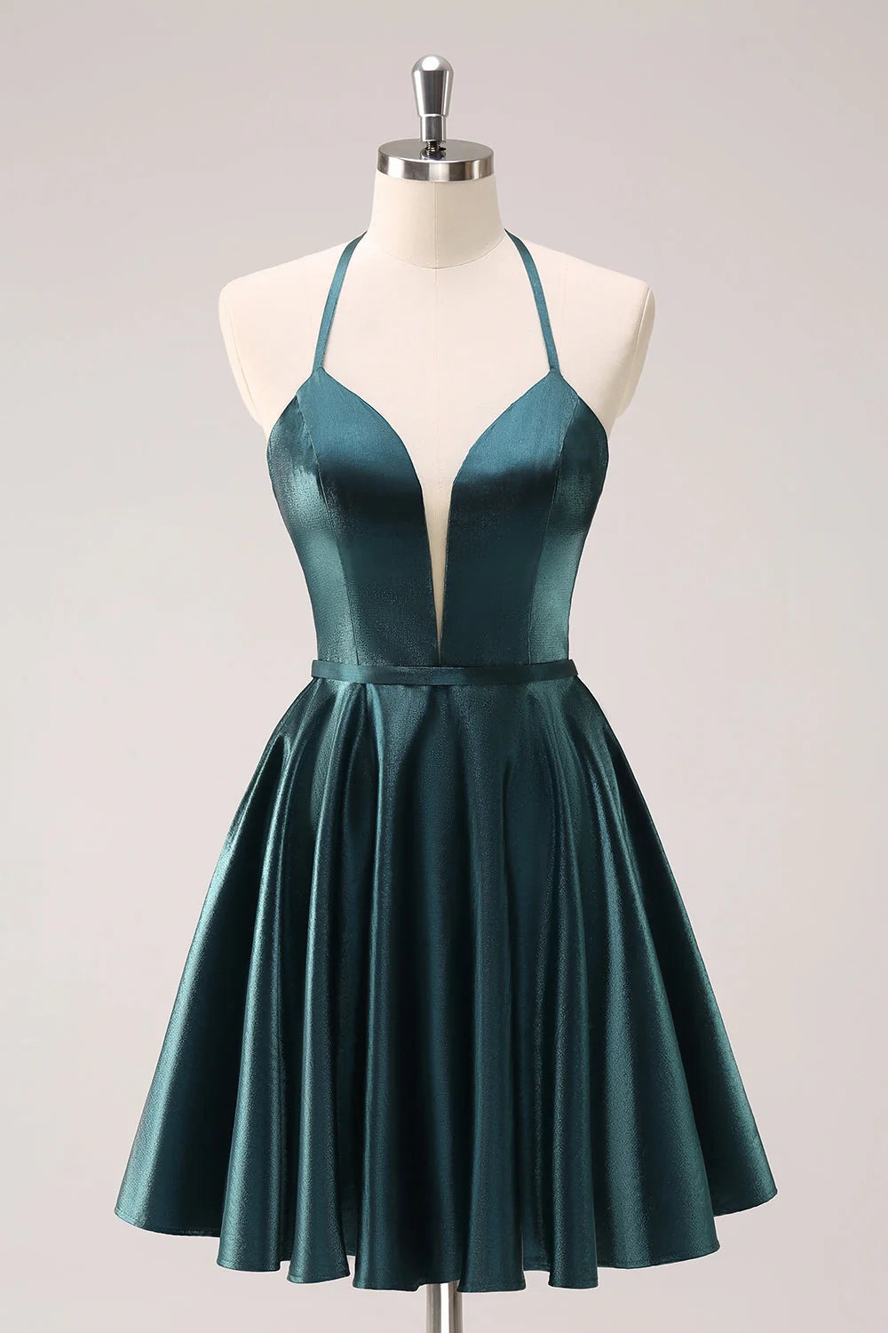 OKBBN's charming A-line backless short style with back strap Homecoming Dresses